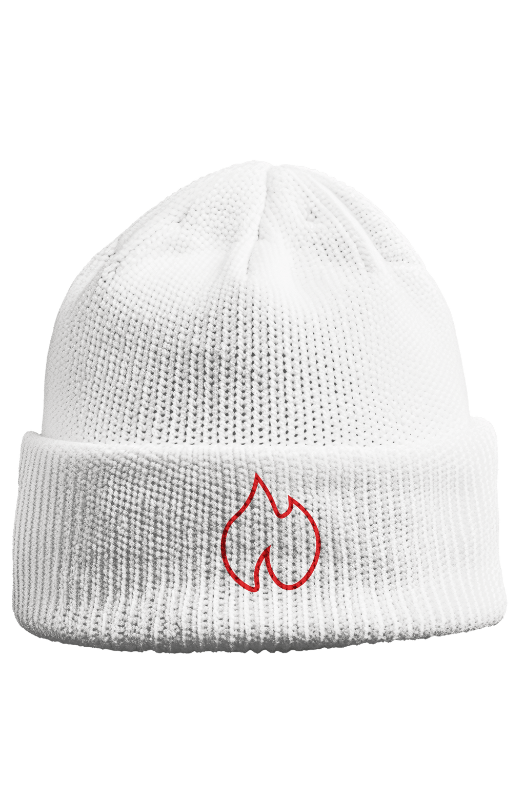 FIREBLOOD Beanie White detail Fireblood beanie
