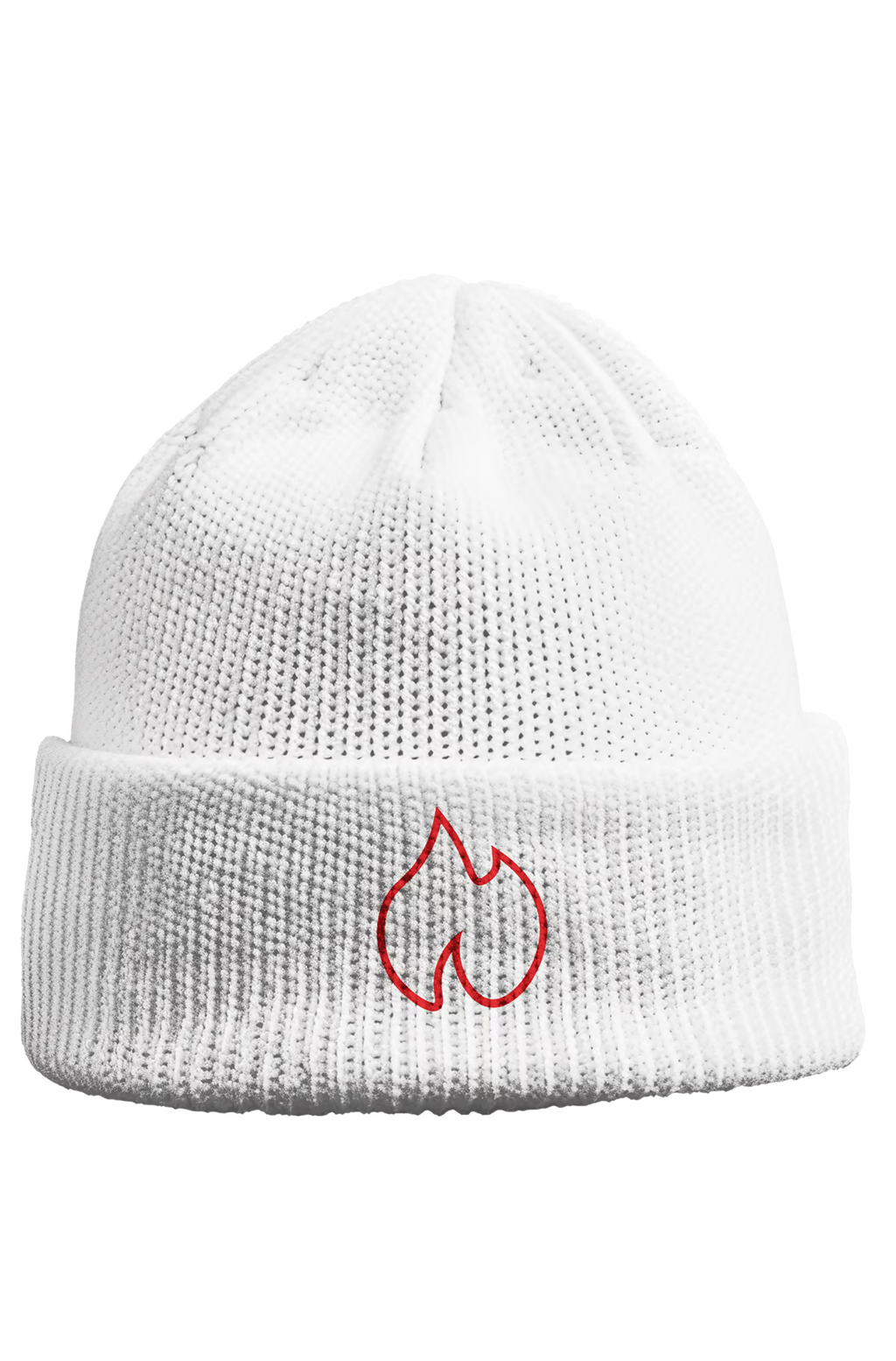 FIREBLOOD Beanie — White front view