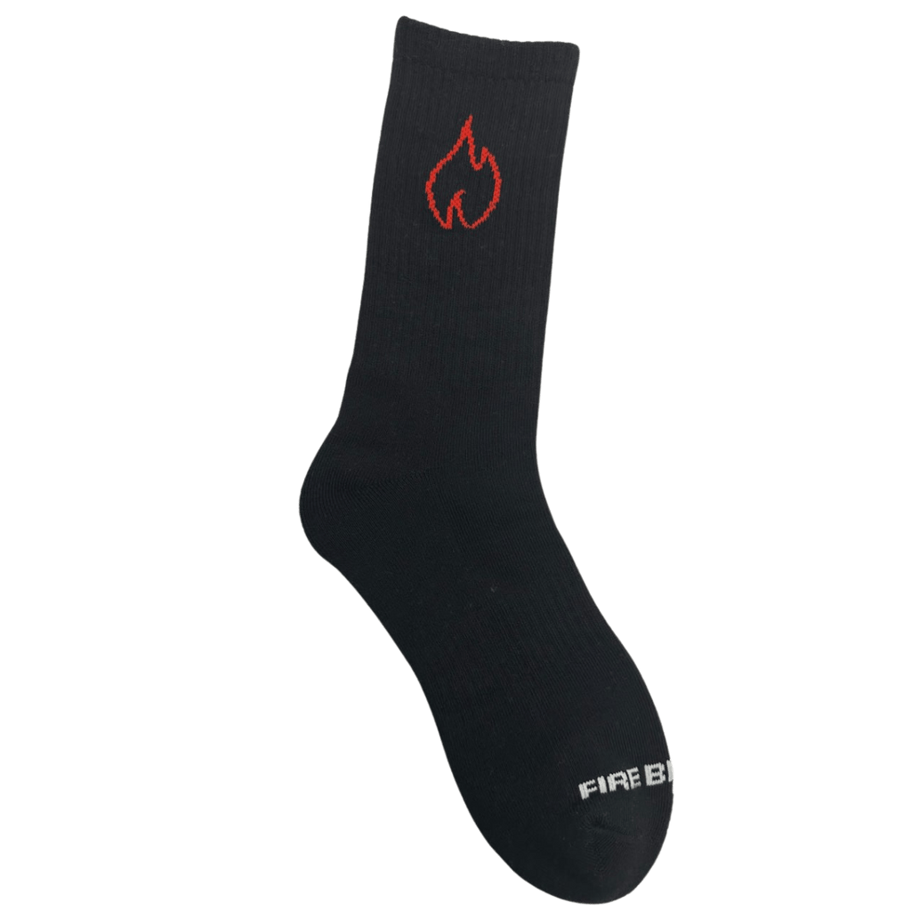 FIREBLOOD Sports Socks Black side view Fireblood sports socks