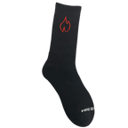FIREBLOOD Sports Socks Black side view Fireblood sports socks