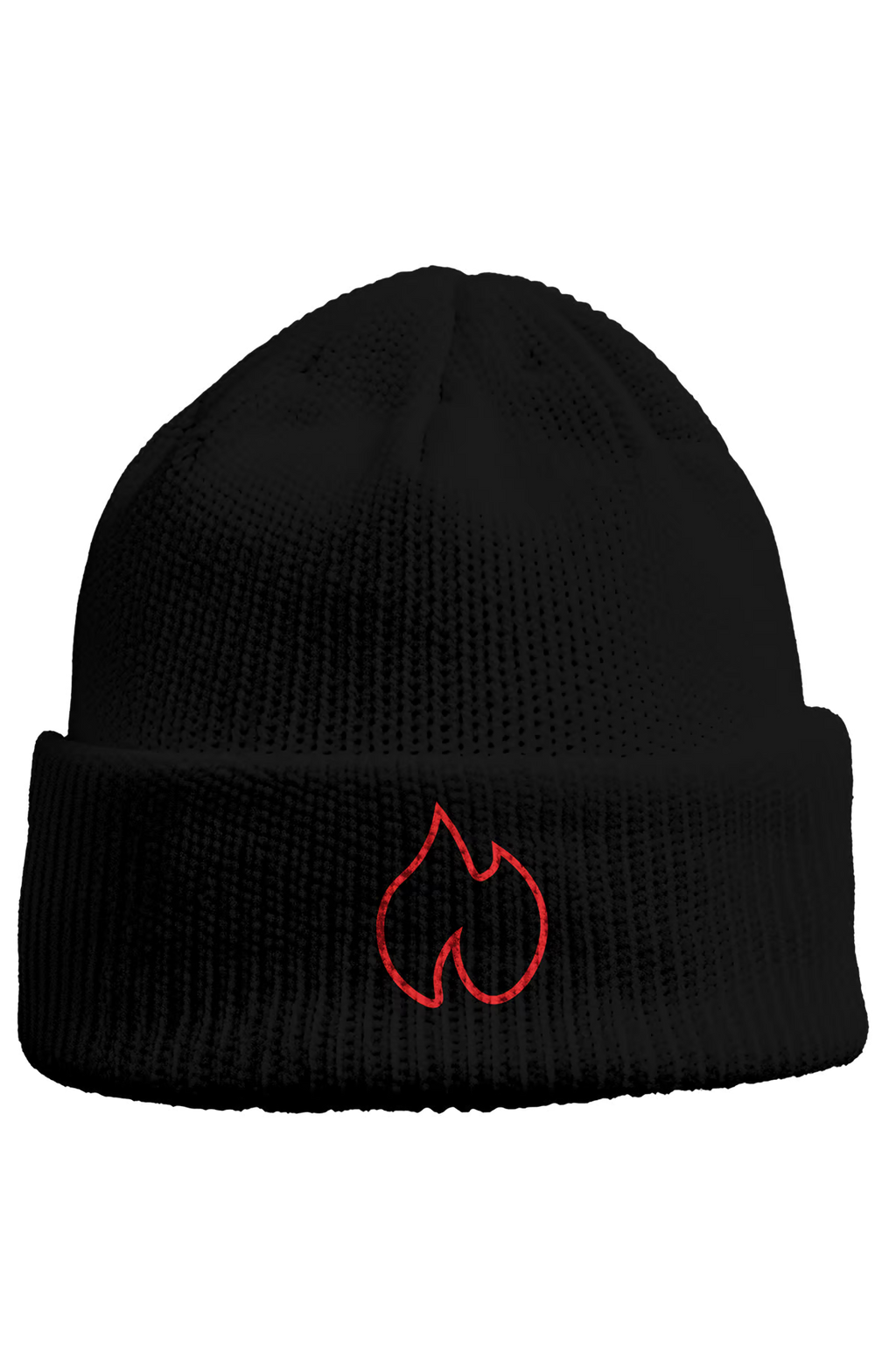 FIREBLOOD Beanie — Black front view