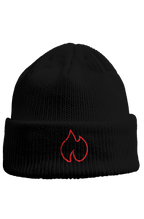 FIREBLOOD Beanie — Black front view
