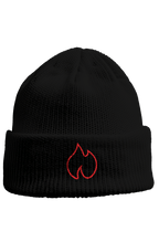 FIREBLOOD Beanie Black side view Fireblood beanie