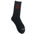 FIREBLOOD Sports Socks Black front view Fireblood sports socks