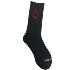 FIREBLOOD Sports Socks Black front view Fireblood sports socks