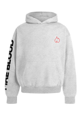 FIREBLOOD Hoodie — Grey front view