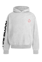 FIREBLOOD Hoodie — Grey front view