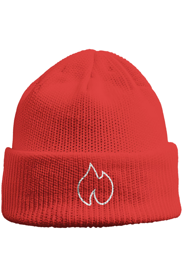 FIREBLOOD Beanie — Red front view