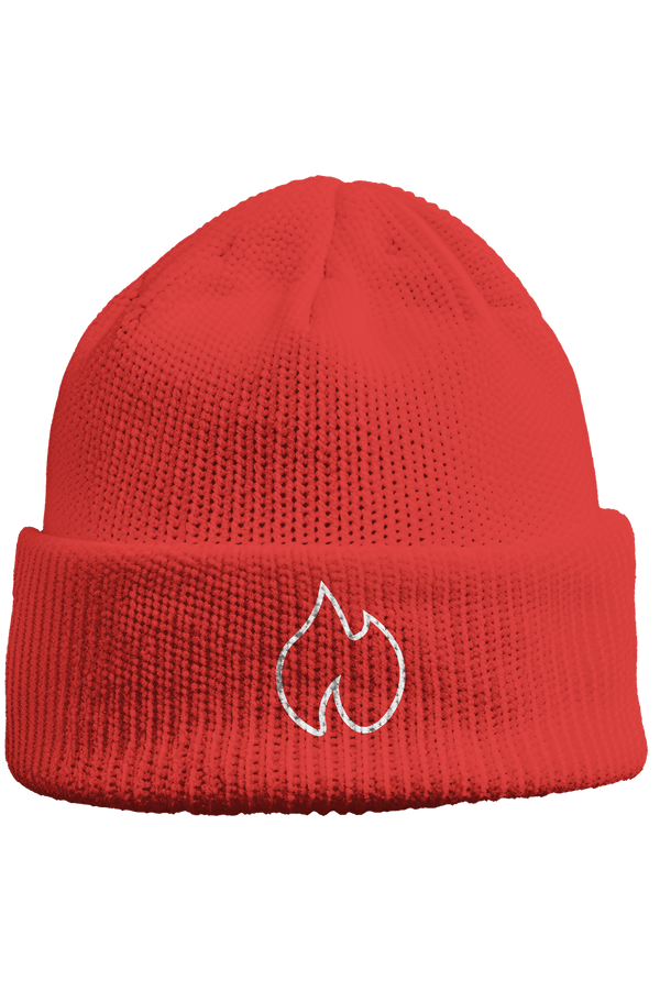 FIREBLOOD Beanie Red front view Fireblood beanie