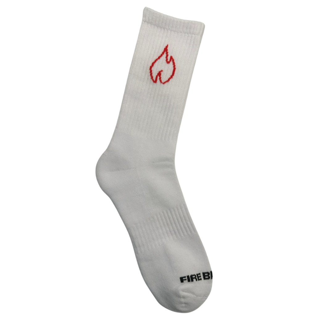 FIREBLOOD Sports Socks White detail Fireblood sports socks