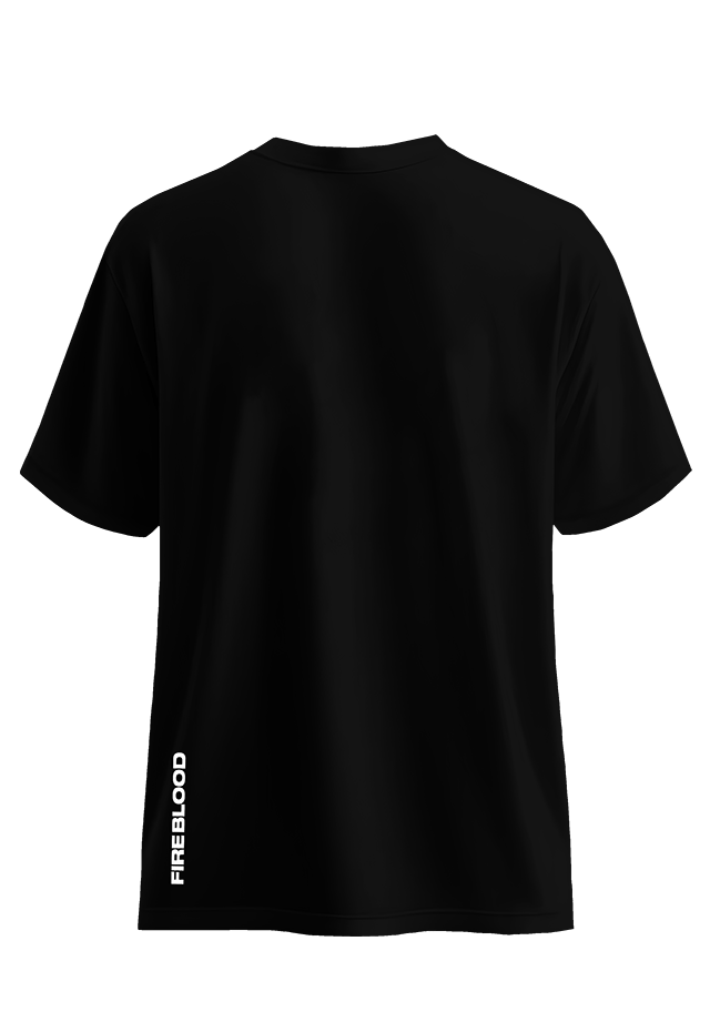 FIREBLOOD Active Tee Black side view Fireblood men's t shirt