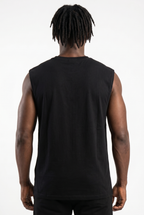 FIREBLOOD Vest Black back view Top G men's t shirt