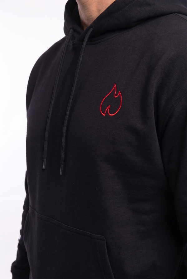 FIREBLOOD Hoodie — Black detail 3