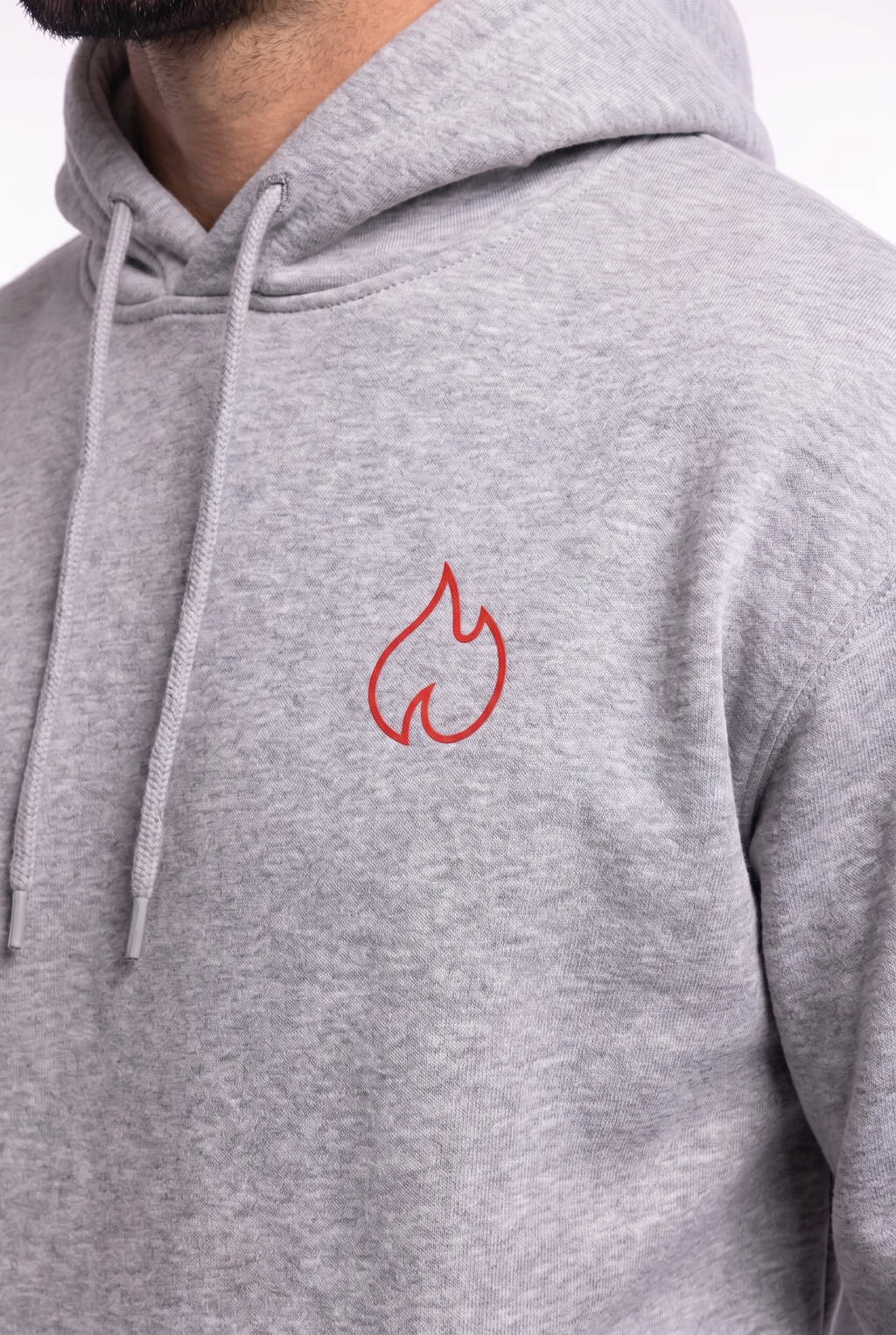FIREBLOOD Hoodie — Grey detail 4